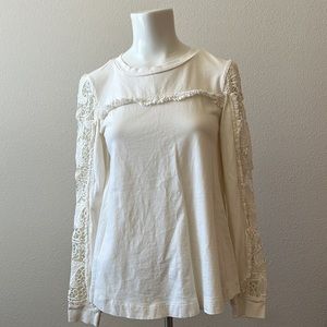 Banana Republic crochet detail tee.
